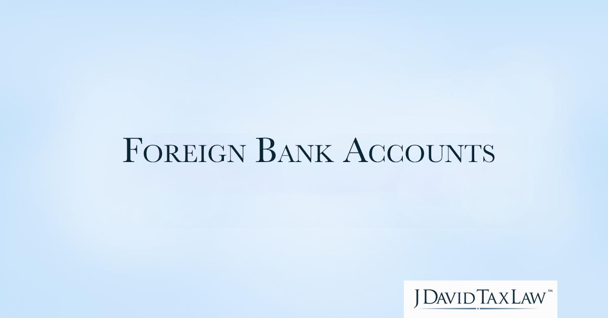 Foreign Bank Account Reporting Common Questions