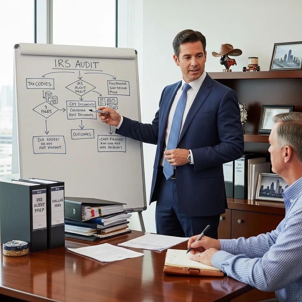 Dallas tax attorney preparing a client for an audit meeting